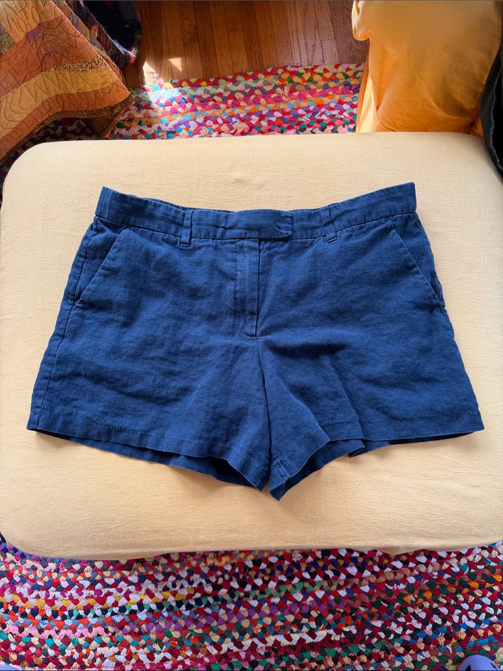 Abercrombie & Fitch Women’s High-Waist Navy Shorts